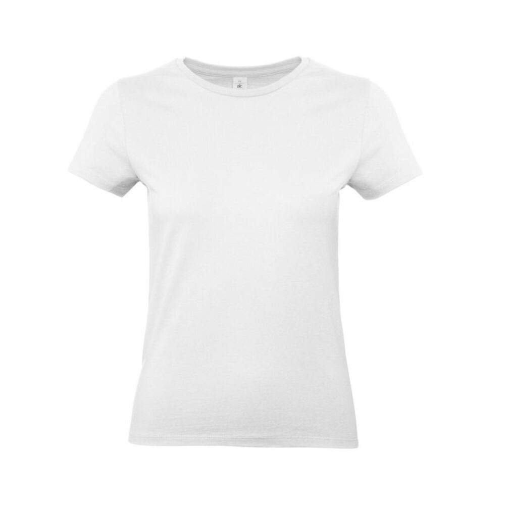 B&C Womens/Ladies E190 T-Shirt / White